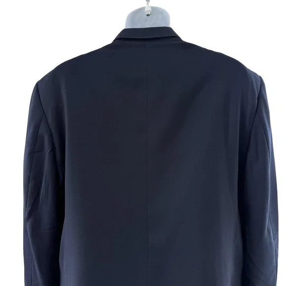 Ermenegildo Zegna Suit Jacket Mens 44 Navy Blue 100% Trofeo Wool 2 Blazer Italy